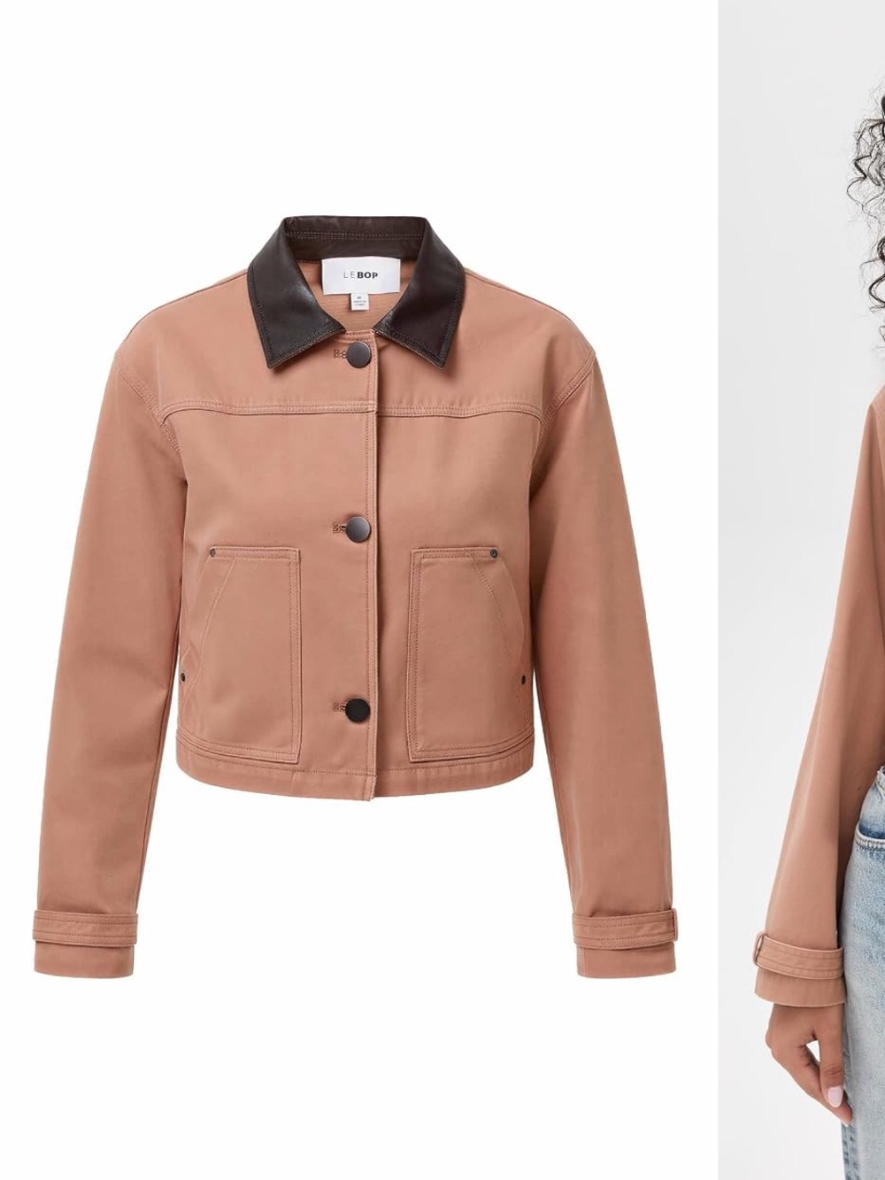 Le Bop Harriet Cropped Jacket in Mocha S NWT